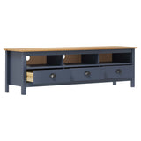 TV Cabinet Hill Grey 158x40x47 cm Solid Pine Wood 288929