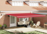 Retractable Awning Red 450 x 350 cm Fabric and Steel 3331170