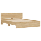 Bed Frame Sonoma oak Engineered wood Double Bed Frame 3207604