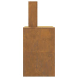 Fire Pit Brown 60 x 40 x 96 cm Weathering Steel 858935