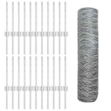 Welded Wire Fence 50 x 0.4 m Hot-Dip Galvanised Steel 3337021
