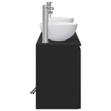 Bathroom Cabinet Set 3 pcs Black 49.5 x 35 x 63 cm 3405618