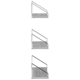 Wall Shelves 6 pcs Grey Sonoma 40 x 16 x 15.5 cm 8014644