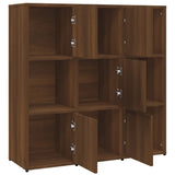 Book Cabinet Brown Oak 90x30x90 cm Engineered Wood 815551