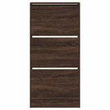Shoe Cabinet Brown Oak 60x21x125.5 cm Engineered Wood 839902