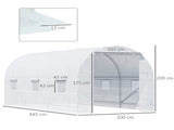 4.5 x 2 x 2 m Polytunnel Greenhouse, Walk-in Green House for Garden with Mesh Windows, Galvanised T3398P315848