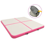 ZNTS Inflatable Gymnastics Mat with Pump 200x200x15 cm PVC Pink 92697