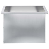 Garden Planter with LED Silver 40 x 60 x 40 cm Galvanised Steel 8008150