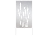 Garden Privacy Screen Floral Silver 50 x 140 cm Stainless steel 876312