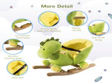 Kids Rocking Horse, Plush Ride-On Dinosaur Seat, with Seat Safety Belt, 32 Songs, Ride-On Horse T3398P347995
