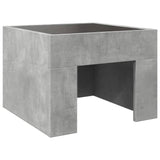 ZNTS Bedside Table with Infinity LED Concrete Grey 40x40x30 cm 3284073