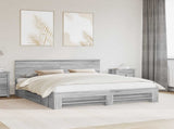 Bed Frame Grey Sonoma 180 x 200 cm Engineered Wood 3408737