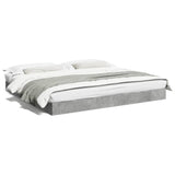 Bed Frame without Mattress Concrete Grey 180x200 cm Super King 842003