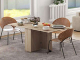 Folding Dining Table, Drop Leaf Table for Small Spaces with 2-tier Shelves, Small Kitchen Table with T3398P328154
