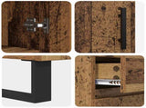 Highboard with Drawer 2 pcs Old Wood Engineered Wood 3415624
