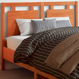 Headboard Wax Brown 135 cm Solid Wood Pine 844210