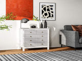 Elegant Chest of Five Drawers - White T3398P330519