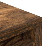 Shoe Cabinet Smoked Oak 29.5x34x76 cm Engineered Wood 861863