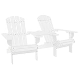 Garden Adirondack Chair Solid Fir Wood White 310067