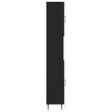 Bathroom Cabinet with Open Shelf HAARLEM Black 30 x 31 x 190 cm 896816