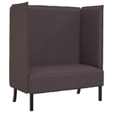 Highback Sofa Dark brown 109 x 56 x 121 cm Fabric 42010836