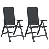 Reclining Garden Chairs 2 pcs Black 58 x 71 x 112 cm Textilene 42030042