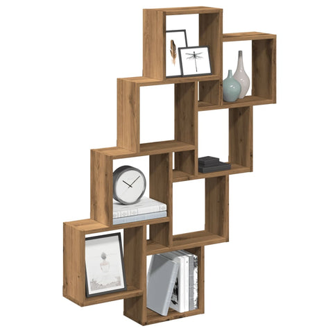 ZNTS Wall Cube Shelf Artisan Oak 90x15x119.5 cm Engineered Wood 856597