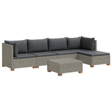 6 pcs Rattan Lounge Set with Cushions GENDT Natural Rattan 3429851