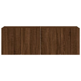 TV Wall Cabinets with LED Lights 2 pcs Brown Oak 60x35x41 cm 837315