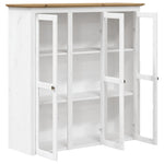 Highborad "BODO" White and Brown 115.5x43x200.5cm Solid Wood Pine 3206452