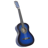 8 Piece Classical Guitar Beginner Set Blue 3/4 36 70117