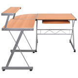 Corner Computer Desk Brown 132x112x99 cm Engineered Wood 20586