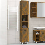 ZNTS Bathroom Cabinet Smoked Oak 30x30x179 cm Engineered Wood 825831