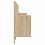 Bed Headboard with Cabinets Sonoma Oak Engineered Wood 3115694