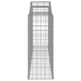 Arched Gabion Baskets 2 pcs 300x50x120/140 cm Galvanised Iron 3146719