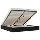 Ottoman Bed Frame Black King Size Faux Leather 3403066