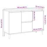 Sideboard Artisan Oak 102x35x70 cm Engineered Wood 856487