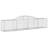 Arched Gabion Baskets 10 pcs 300x50x60/80 cm Galvanised Iron 3146673