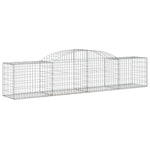 Arched Gabion Baskets 10 pcs 300x50x60/80 cm Galvanised Iron 3146673