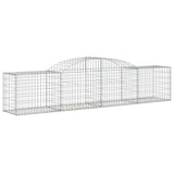 Arched Gabion Baskets 10 pcs 300x50x60/80 cm Galvanised Iron 3146673