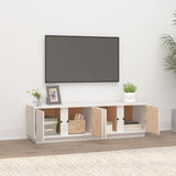 TV Cabinet White 140x40x40 cm Solid Wood Pine 814460