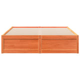 Bed Frame without Mattress Wax Brown 140x190 cm Solid Wood Pine 3282383