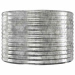 Garden Raised Bed Galvanised Steel 100x100x68 cm Silver 319057