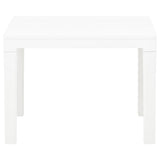 Garden Bench Set of 2 White Plastic Medium Lightweight 48780