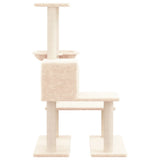 Cat Tree with Sisal Scratching Posts Cream 94.5 cm 171639