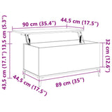 Coffee Table Black 90x44.5x45 cm Engineered Wood 819589