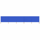 5-panel Wind Screen Fabric 600x160 cm Azure Blue 47171