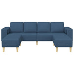 Sofa Set 3 pcs Blue Fabric 3335119
