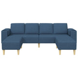Sofa Set 3 pcs Blue Fabric 3335119