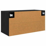 Wall Mounted TV Cabinet Black Oak 80 x 34.5 x 40 cm 881152